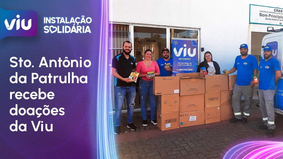Viu Internet entrega doações em Santo Antônio da Patrulha